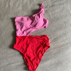 Aerie colorblock cutout one piece